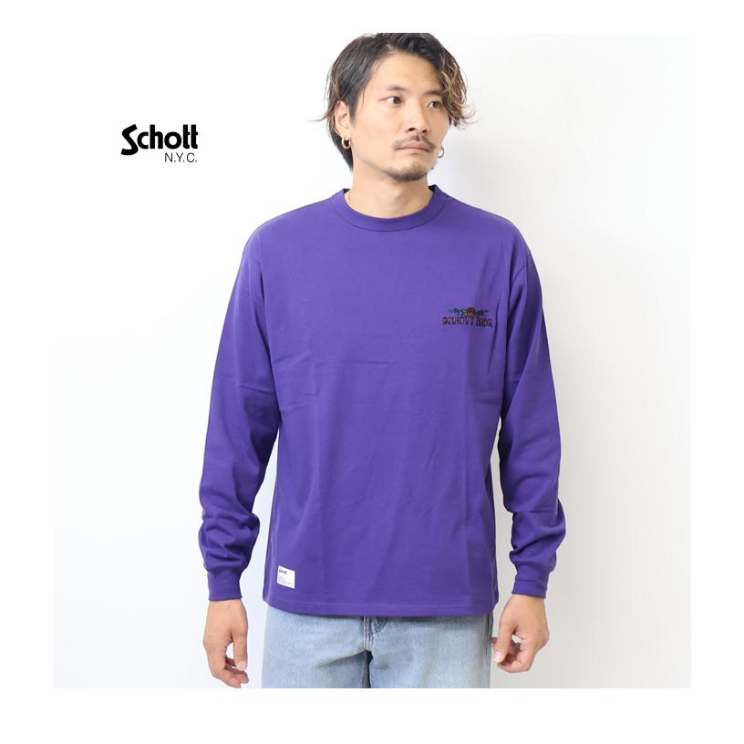Schott N.Y.C（ショット） Schott シェイクハンドバニー刺繍 長袖T