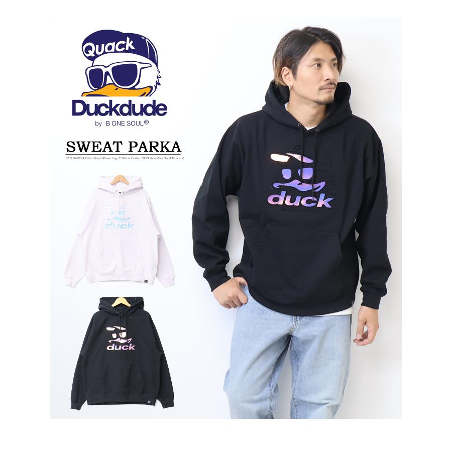 Duck Dude（ダックデュード） メタリックエンボス スウェットパーカー