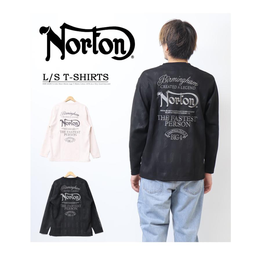 ノートン（NORTON） フェイクスウェード ロンT 総柄エンボス メンズ