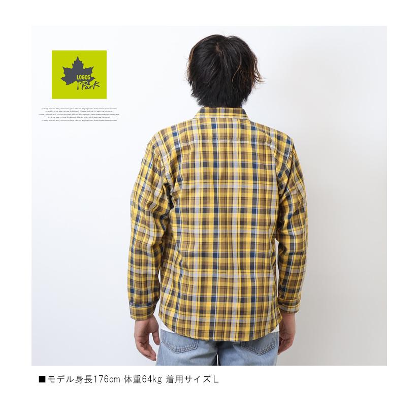 LOGOS Park ロゴスパーク 長袖チェックシャツ 長袖シャツ メンズ