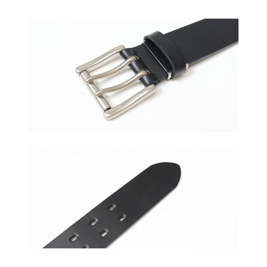 飯田工房 ダブルピン レザーベルト 日本製 本革 カジュアル アメカジ