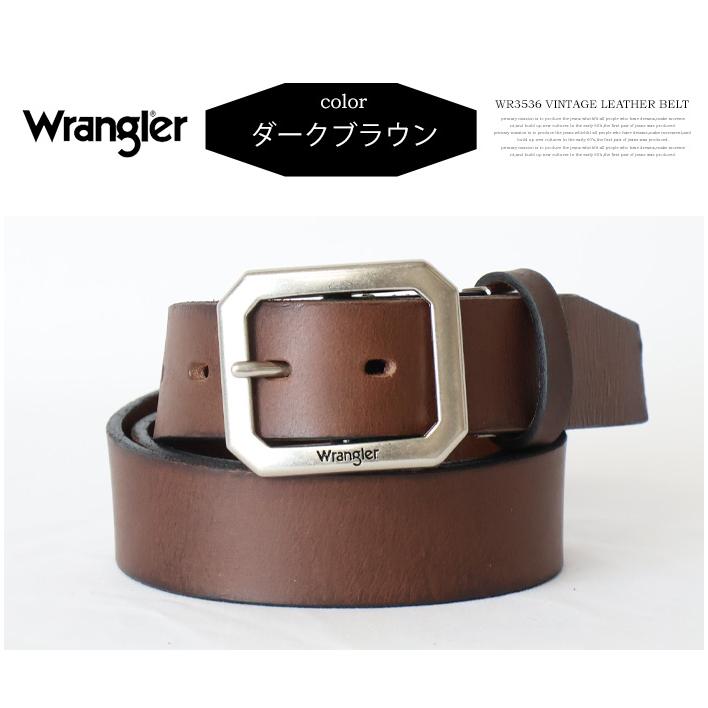 Wrangler（ラングラー） WR3536 ヴィンテージ加工 レザーベルト 日本製
