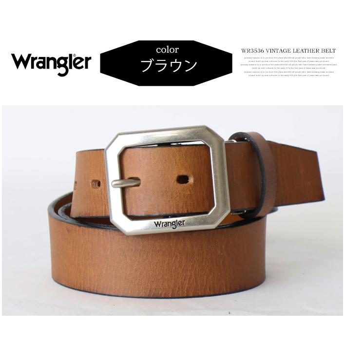 Wrangler（ラングラー） WR3536 ヴィンテージ加工 レザーベルト 日本製