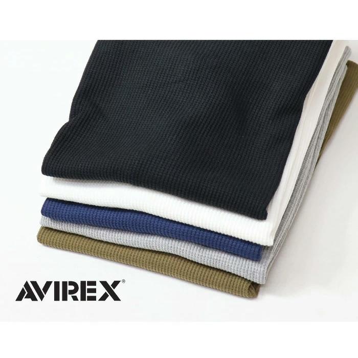 AVIREX アヴィレックス サーマル素材 ヘンリーネック 長袖Tシャツ ロンT 長T 無地 メンズ ワッフル素材 アビレックス 783-3930007 | AVIREX | 08