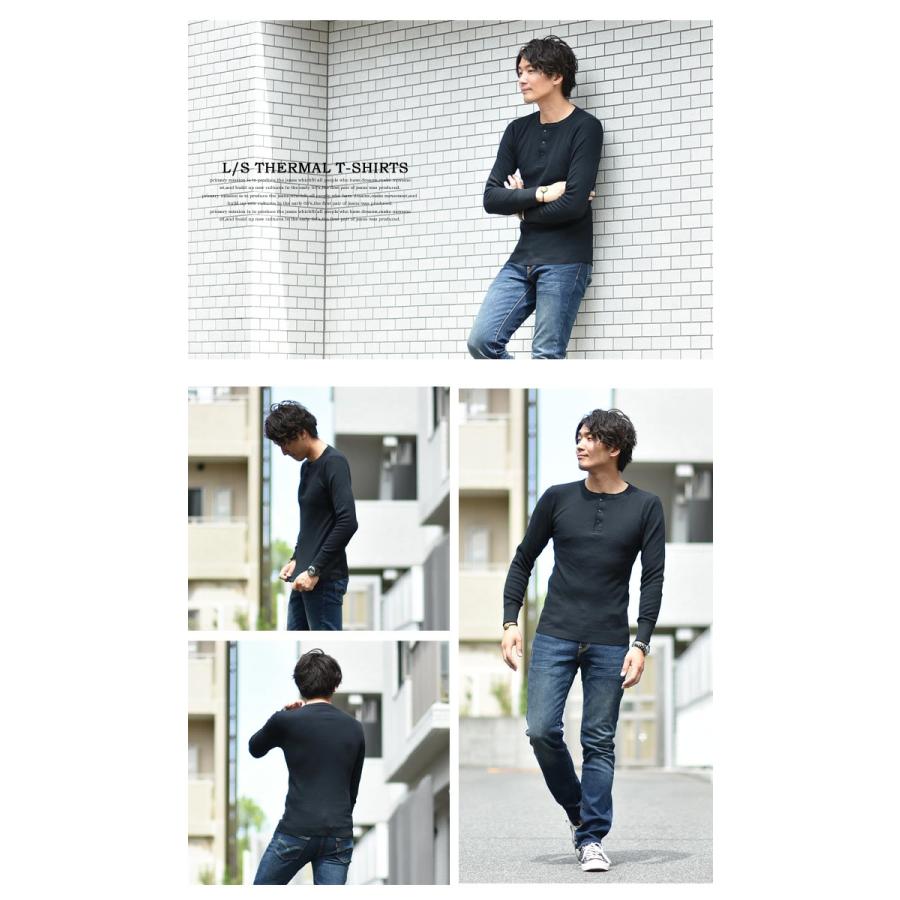 AVIREX アヴィレックス サーマル素材 ヘンリーネック 長袖Tシャツ ロンT 長T 無地 メンズ ワッフル素材 アビレックス 783-3930007 | AVIREX | 09