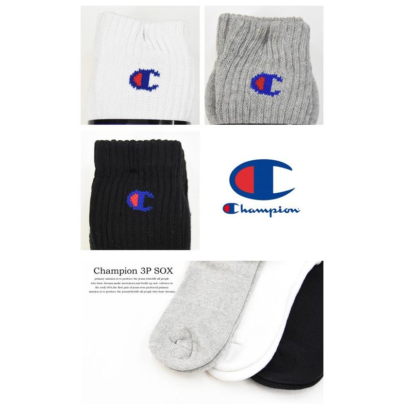 Champion チャンピオン 3P ロングソックス Cロゴ 25〜27cm 靴下 3足セット メンズ 定番 CMSCH001　 | Champion | 04