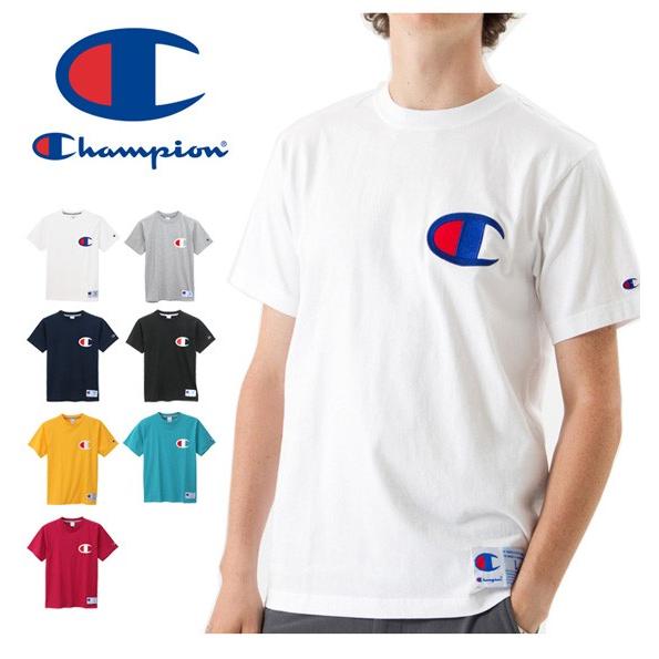 希少XLサイズ Y-3☆ビッグロゴ刺繍定番カラーtシャツ　入手困難 Champion（チャンピオン） SALE Champion ビッグロゴ刺繍 半袖Tシャツ