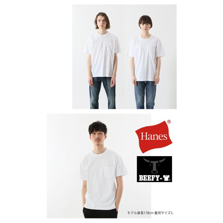 Hanes（ヘインズ） BEEFY ビーフィー クルーネック 胸ポケット 半袖T