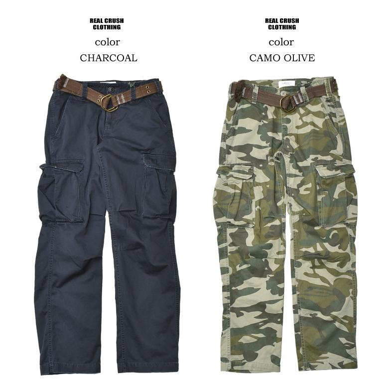 EDWIN REAL CRUSH CLOTHING ベルト付き カーゴパンツ ツイル