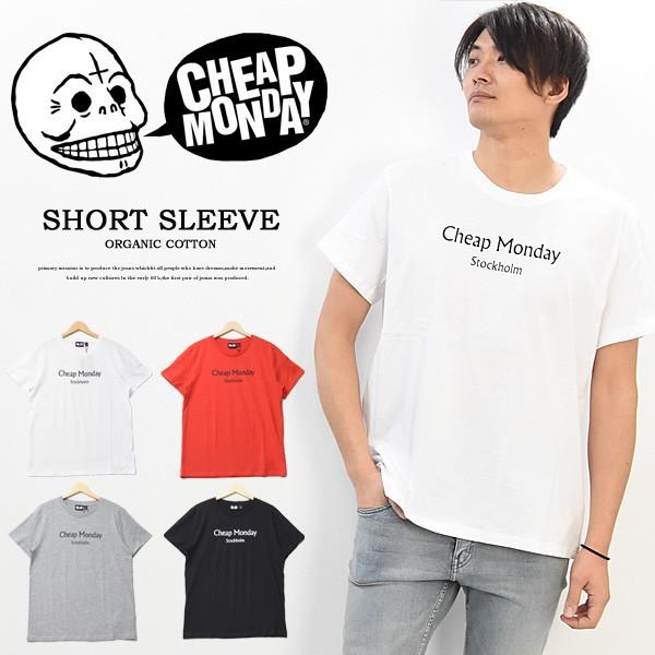SALE CHEAP MONDAY チープマンデー　プリント 半袖 Tシャツ 半T メンズ レディース ユニセックス ロゴTシャツ カットソー インナー 0638599 | CHEAP MONDAY
