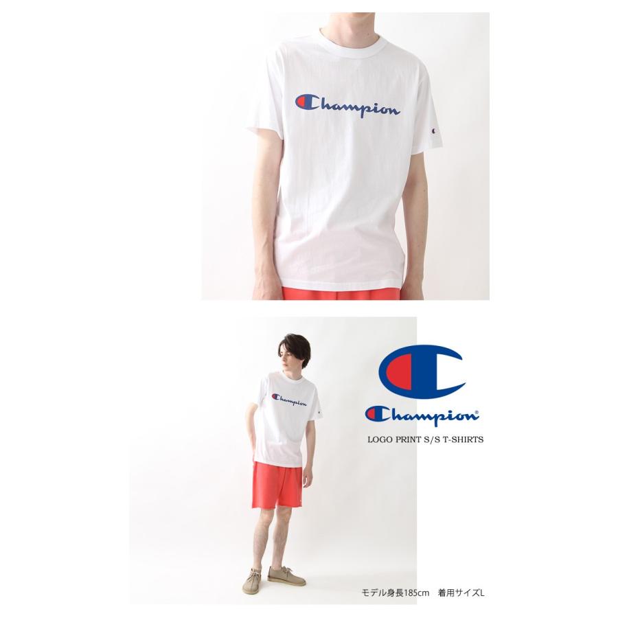 大きいサイズ Champion チャンピオン ロゴプリント 半袖Tシャツ メンズ レディース ユニセックス プリントＴシャツ ロゴＴシャツ 定番 C3-P302L | Champion | 04