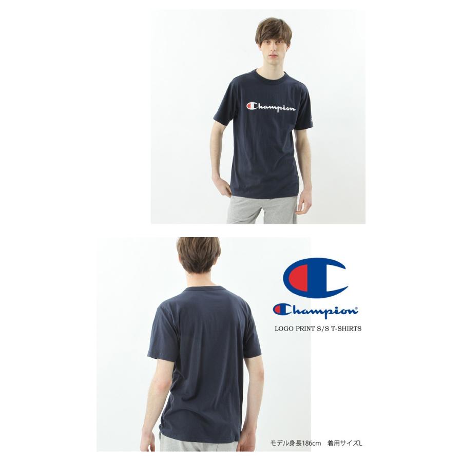 大きいサイズ Champion チャンピオン ロゴプリント 半袖Tシャツ メンズ レディース ユニセックス プリントＴシャツ ロゴＴシャツ 定番 C3-P302L | Champion | 05