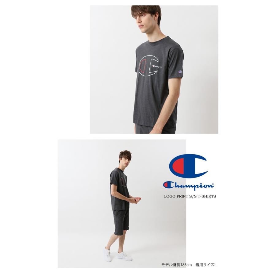 SALE Champion チャンピオン ビッグロゴプリント 半袖Tシャツ トレーニング メンズ レディース ユニセックス ロゴTシャツ C3-PS325｜rexone｜07