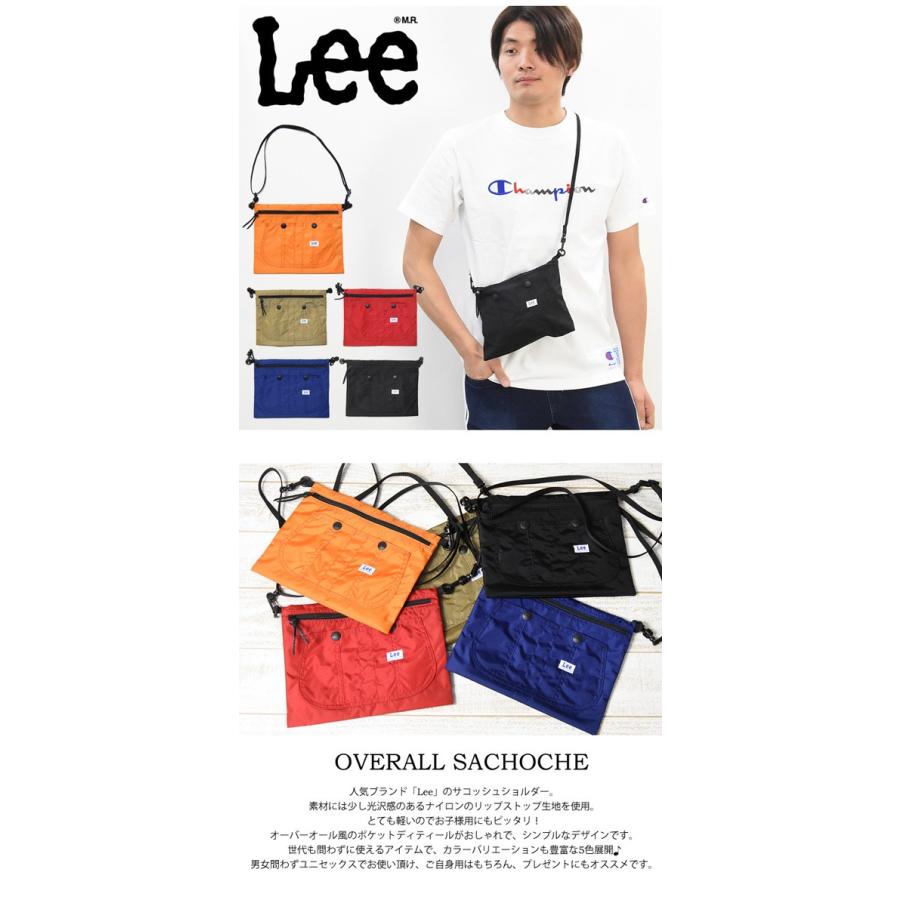 Lee リー オーバーオールポケット サコッシュ バッグ メンズ レディース ユニセックス キッズ ショルダーバッグ ボディバッグ ナイロン 送料無料 LA0258 | Lee | 01