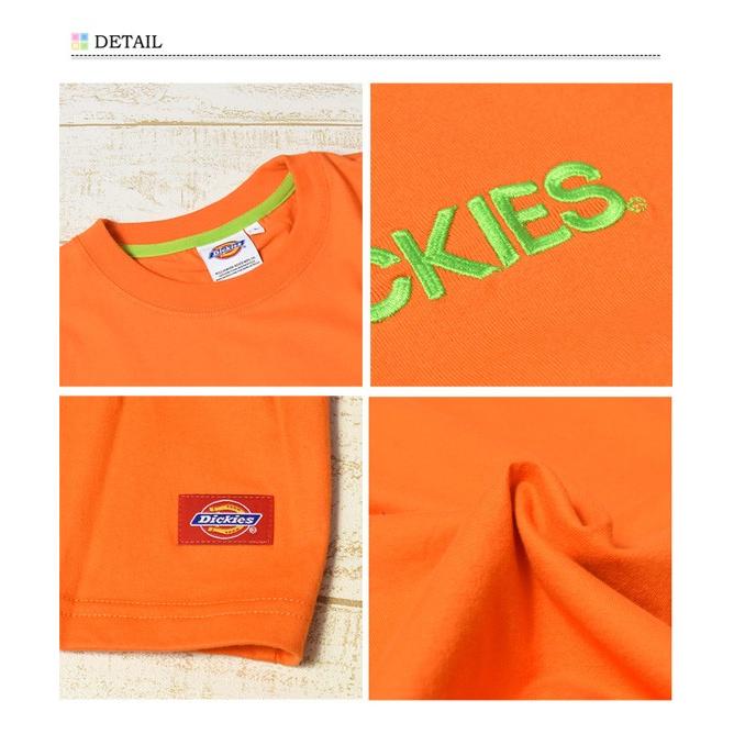 Dickies オレンジ ロゴ刺繍 トレーナー S Dickies/ディッキーズ ロゴワッペン ポケットオーバーサイズ半袖