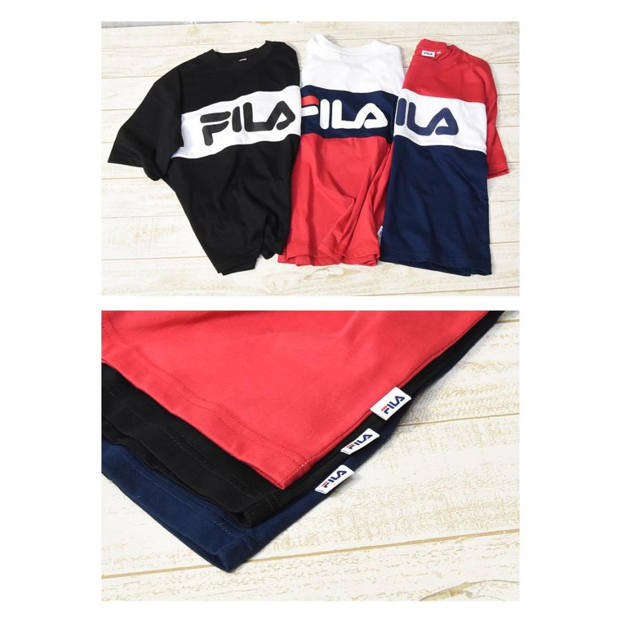 SALE セール FILA フィラ 切り替え ロゴプリント 半袖 Tシャツ ビッグTシャツ FM4799 | FILA | 05