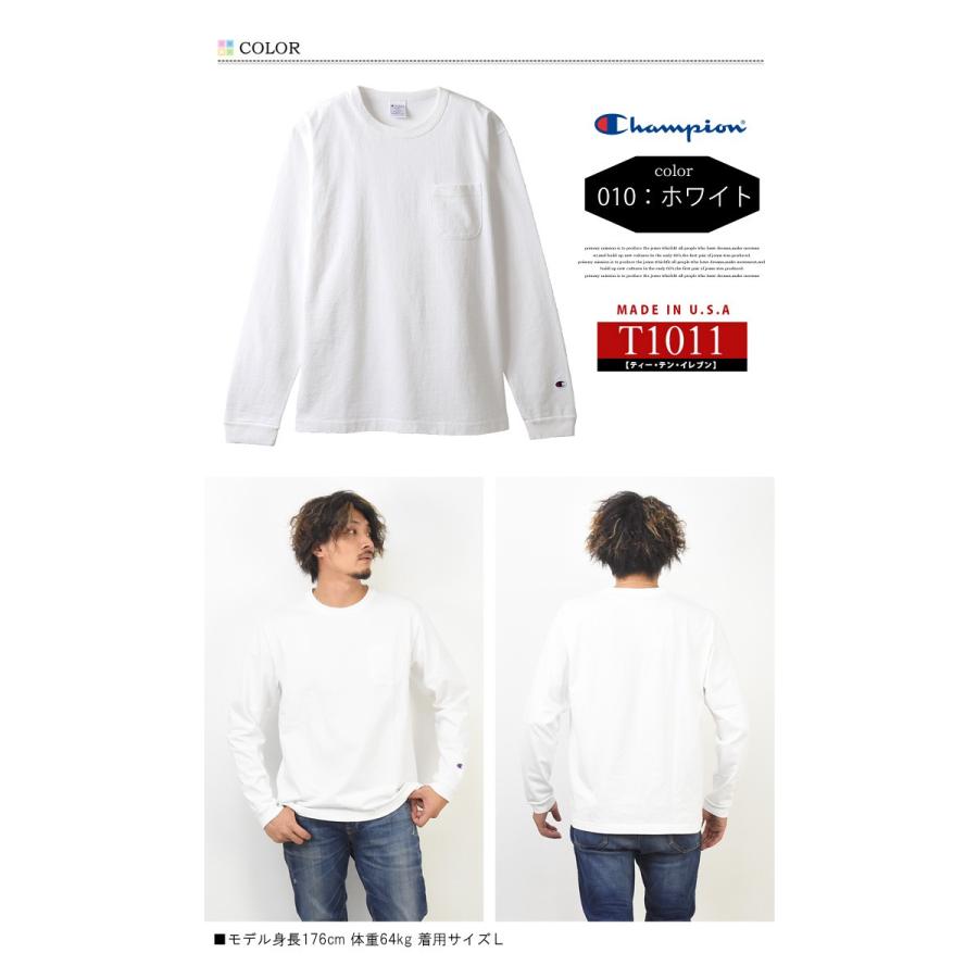 Champion チャンピオン MADE IN USA T1011 胸ポケット 長袖T Champion チャンピオン MADE IN USA T1011 胸ポケット 長袖T