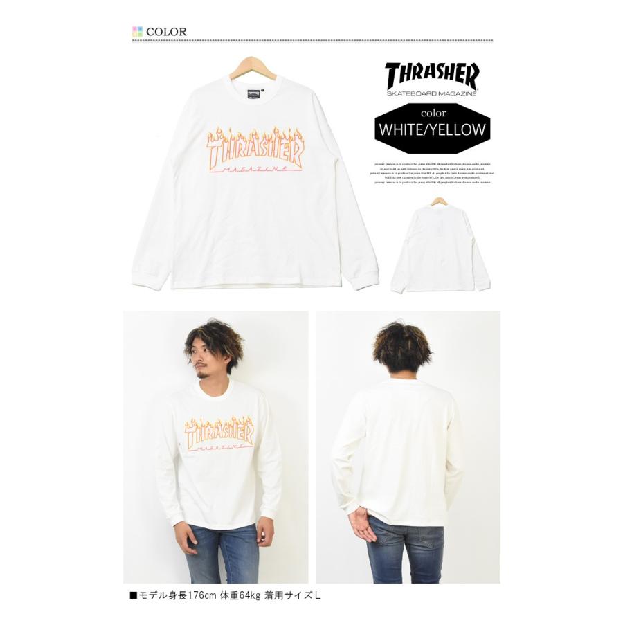 THRASHER（スラッシャー） SALE セール フレイムロゴプリント 長袖 T