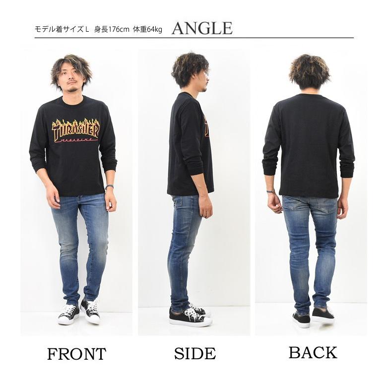 THRASHER（スラッシャー） SALE セール フレイムロゴプリント 長袖 T