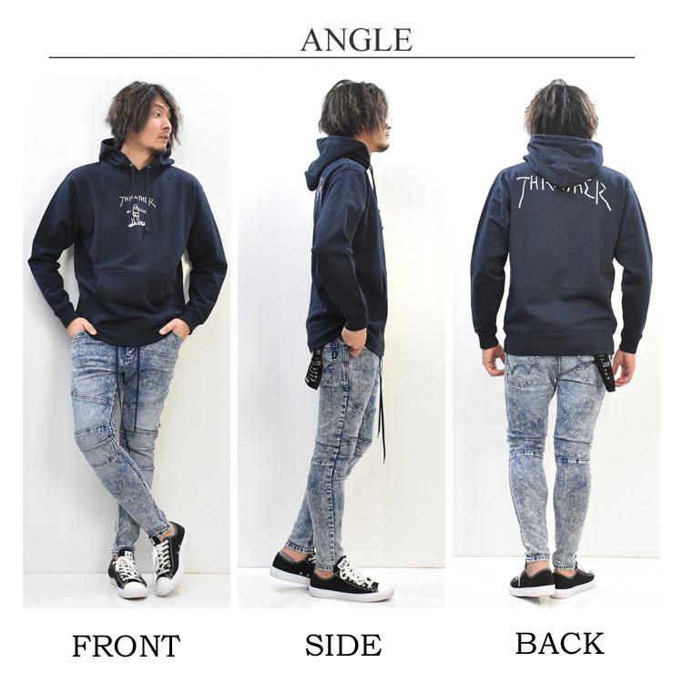 THRASHER スラッシャー ロゴプリント スウェットパーカー 裏毛スウェット TH8528PL THRASHER（スラッシャー） ロゴプリント スウェットパーカー 裏毛