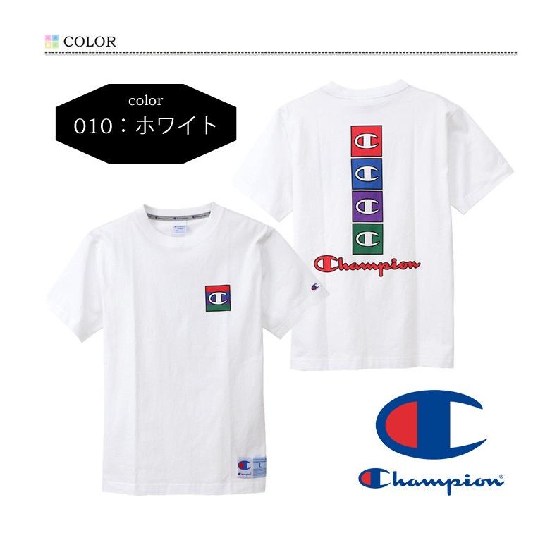 Champion チャンピオン ロゴプリント 半袖 Tシャツ バックプリント メンズ レディース ユニセックス ロゴＴシャツ 半T 半袖Ｔシャツ C3-Q302｜rexone｜03