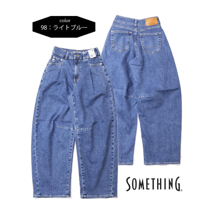 SOMETHING サムシング HANA ハナ SEA880 タック カーブテーパードデニムパンツ ジーンズ ストレッチ 日本製 レディース 送料無料 | SOMETHING | 05