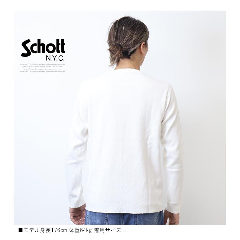 Schott N.Y.C（ショット） Schott ハニカムワッフル クルーネック 長袖