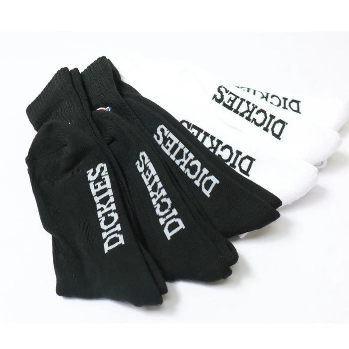 Dickies（ディッキーズ） 3P ソックス ロゴ刺繍 クルーソックス 靴下