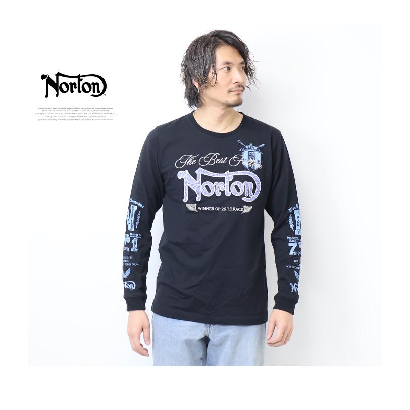ノートン Norton ブルーペイズリー MAX ロンT メンズ カットソー ノートン Norton ブルーペイズリー MAX ロンT メンズ カットソー