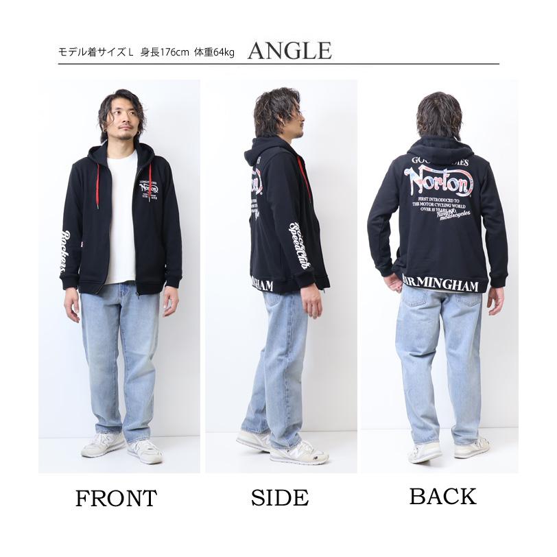 ノートン Norton ユニオンジャック 裏毛スウェット ジップ