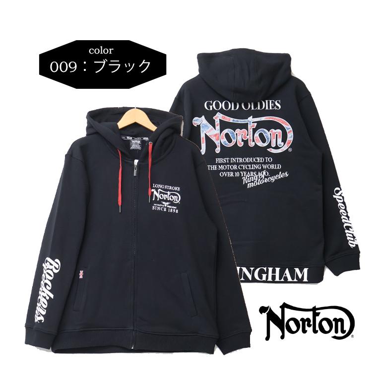 ノートン Norton ユニオンジャック 裏毛スウェット ジップ