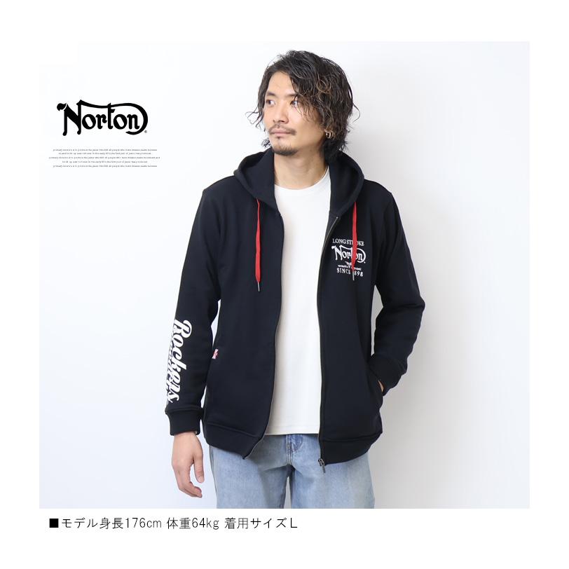ノートン Norton ユニオンジャック 裏毛スウェット ジップ