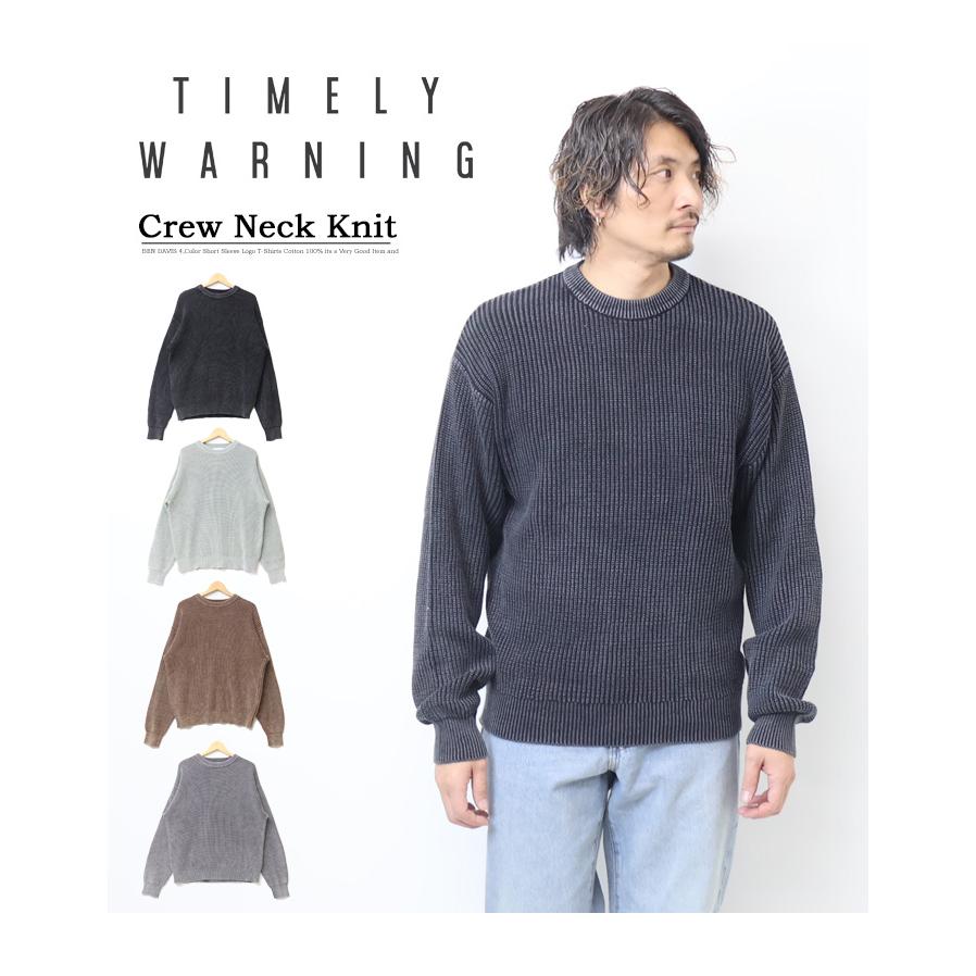 TIMELY WARNING（タイムリーワーニング） ストーンウォッシュ クルー