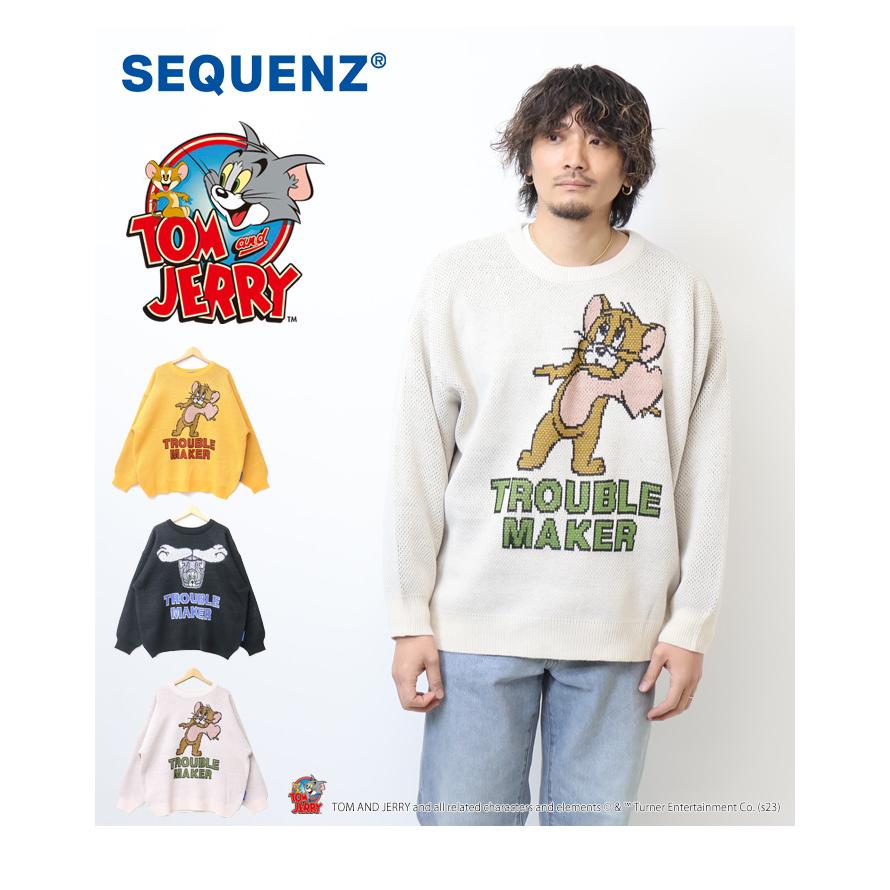 SEQUENZ トムとジェリー ファニーアート ジャガード セーター SEQUENZ トムとジェリー ファニーアート ジャガード セーター