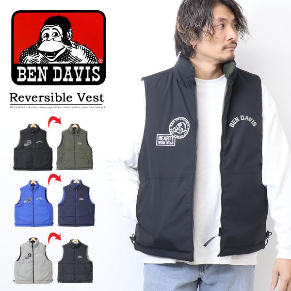 BEN DAVIS（ベンデイビス） リバーシブル フェイクダウン 中綿ベスト