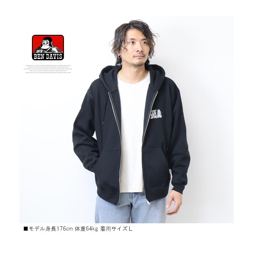 BEN DAVIS（ベンデイビス） グラフィティロゴ スウェットジップ 