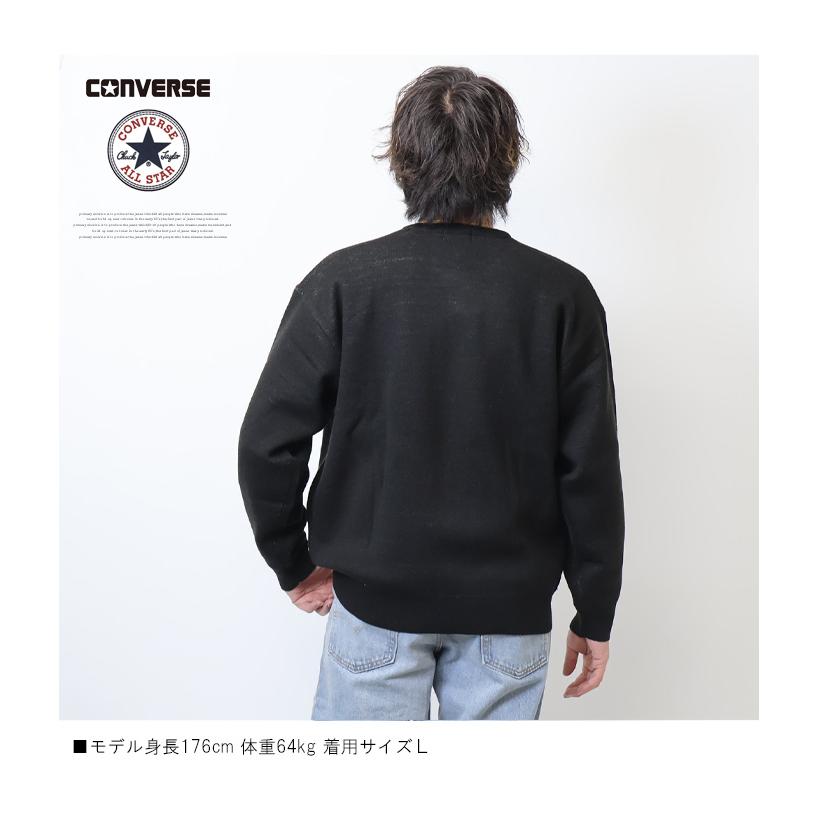 CONVERSE（コンバース） ジャガード セーター ニット クルーネック