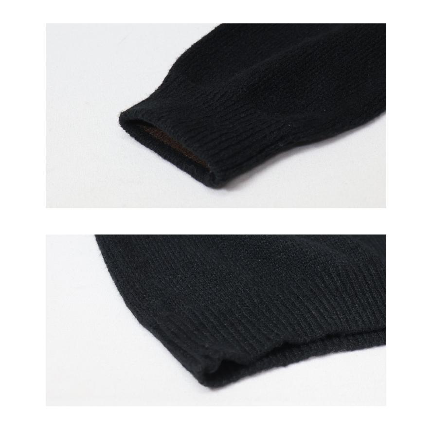 NATURAL STORY ワンポイント ヒゲ刺繍 クルーネックニット セーター