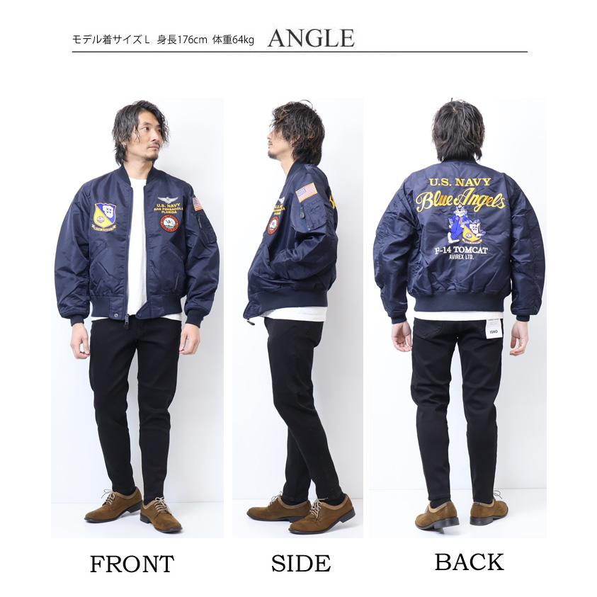 AVIREX アヴィレックス L-2 BLUE ANGLES F-14 中綿なし ブルゾン AVIREX アヴィレックス L-2 BLUE ANGLES F-14 中綿なし ブルゾン