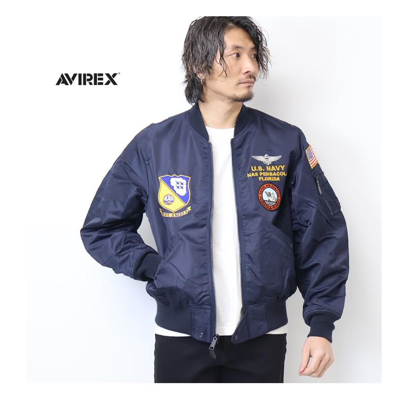 AVIREX アヴィレックス L-2 BLUE ANGLES F-14 中綿なし ブルゾン メンズ ライトアウター フライトジャケット アビレックス  送料無料 MA-1 783-4152003