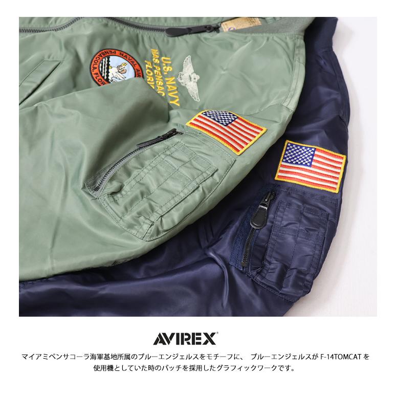 AVIREX アヴィレックス L-2 BLUE ANGLES F-14 中綿なし ブルゾン AVIREX アヴィレックス L-2 BLUE ANGLES F-14 中綿なし ブルゾン