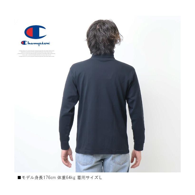 Champion（チャンピオン） タートルネック ワンポイント 長袖Tシャツ