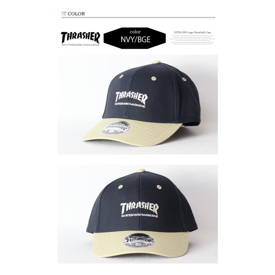THRASHER（スラッシャー） ロゴ刺繍 2トーン ベースボールキャップ