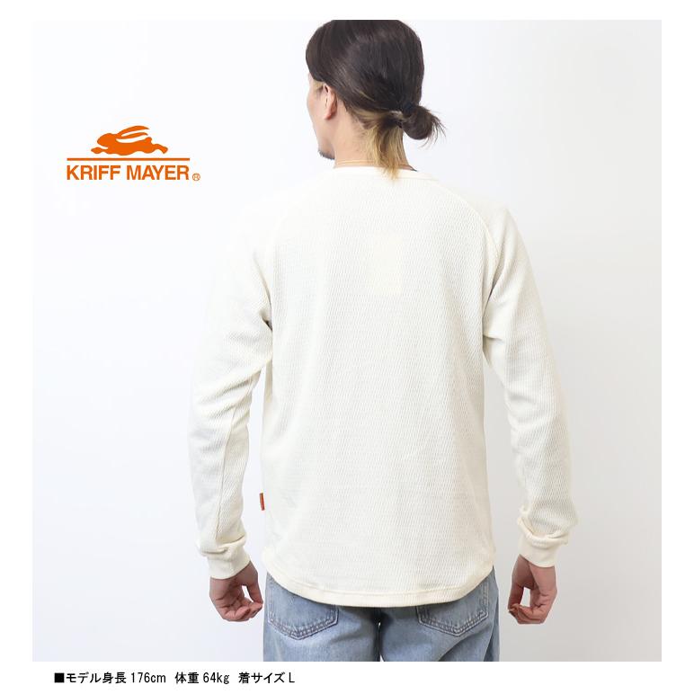 新作RHCロンハーマンハニカムサーマルロンＴベージュＬ★ＴシャツOVY KRIFF MAYER（クリフメイヤー） ハニカムサーマル素材 長袖Tシャツ 長T