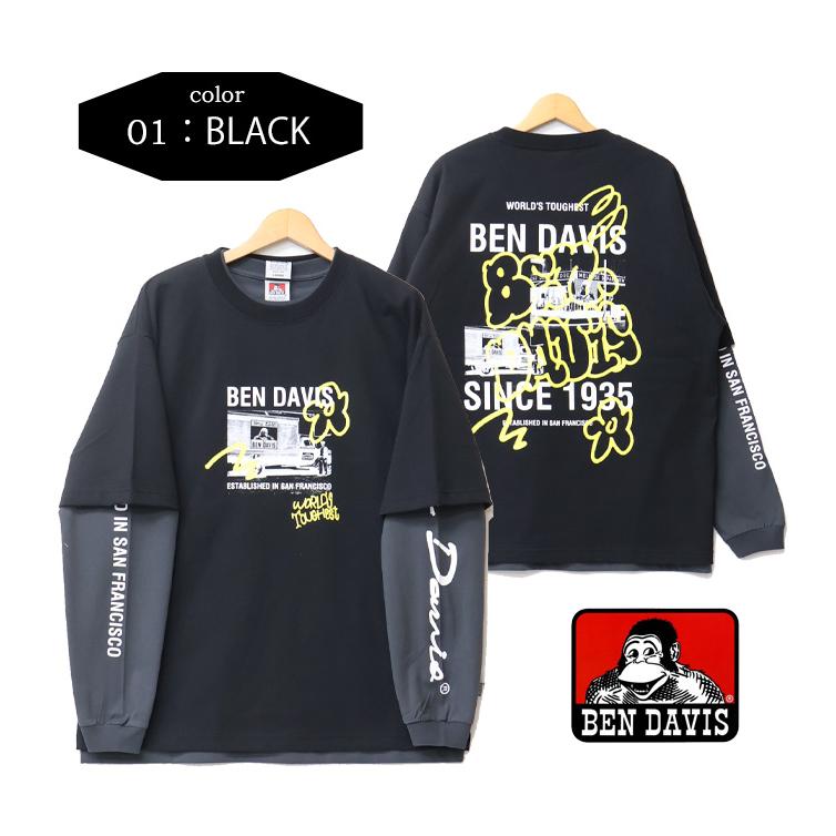 BEN DAVIS ベンデイビス フォト レイヤード 長袖Tシャツ 半袖Tシャツ 2  