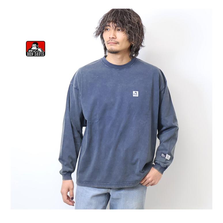 BEN DAVIS ベンデイビス ワンポイント パウダーブリーチ加工 長袖Tシャツ ビッグシルエット ロンT 長T メンズ ゴリラ ベンデビ 24380038｜rexone｜11