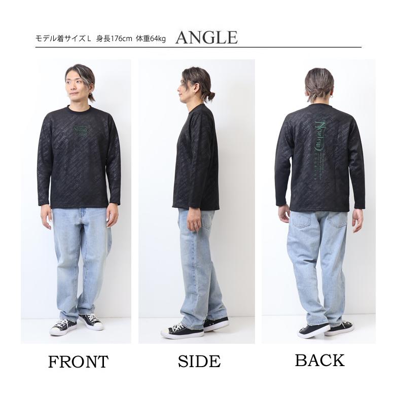 ノートン（NORTON） フェイクスウェード ロンT 総柄エンボス メンズ