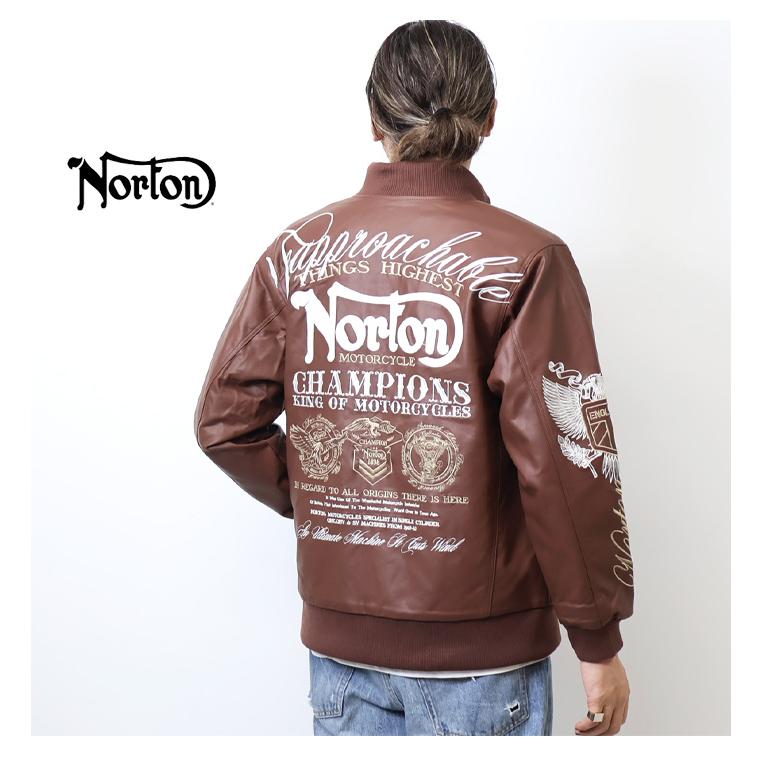 ノートン Norton MAX刺繍デザイン 衿スタンドリブ PU中綿 ノートン Norton MAX刺繍デザイン 衿スタンドリブ PU中綿