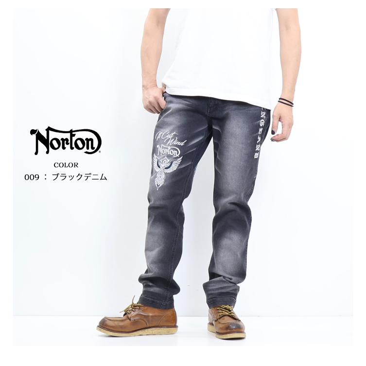 ノートン Norton ウイングMAX刺繍 ストレッチデニム ジーンズ ノートン Norton ウイングMAX刺繍 ストレッチデニム ジーンズ