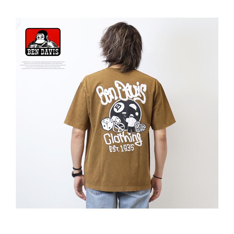 BEN DAVIS ベンデイビス パウダーブリーチ加工 BALL ETC 半袖Tシャツ ビッグシルエット 半T メンズ ベンデビ ゴリラ 24580014｜rexone｜09